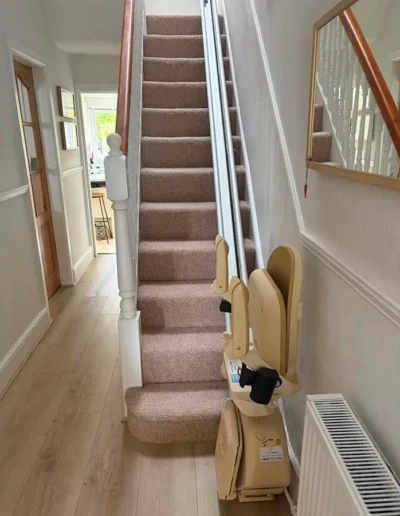 Nearly new stairlift model installed in Formby Merseyside
